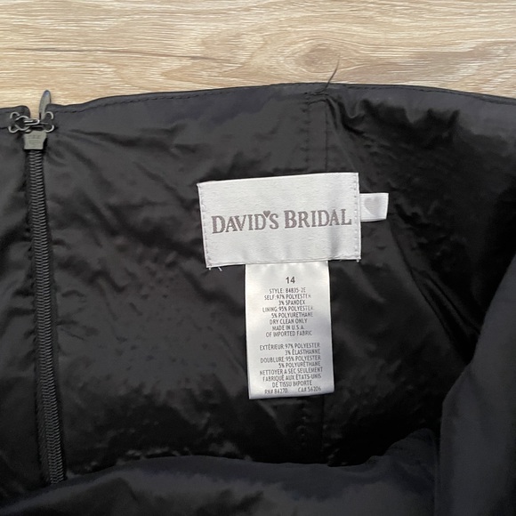 Black David’s Bridal dress NWOT - Picture 3 of 3